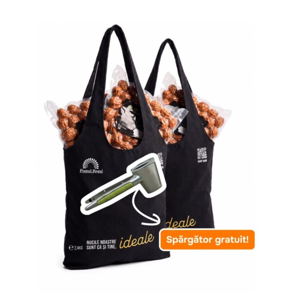 Setul Practic – 2 Torbe de Nuci Proaspete + Spărgător Gratuit